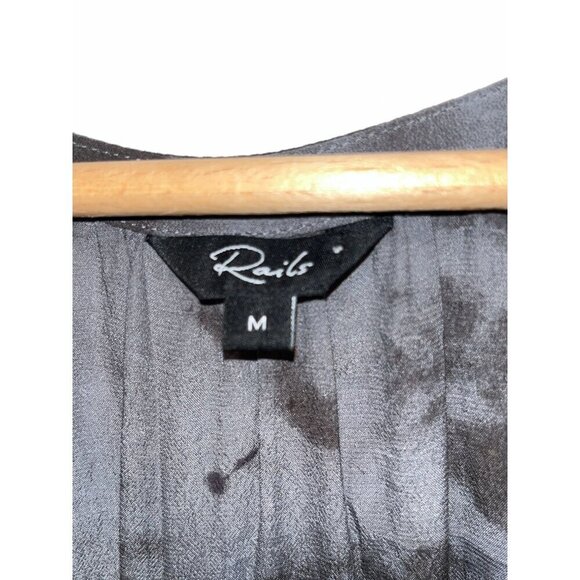 Rails Gray Slate Tie-Dye Long Sleeve Mini Jasmine Dress Women's Size M - Picture 6 of 11